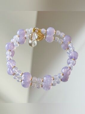 Natural Crystal Bracelet | Lavender Milky Amethyst